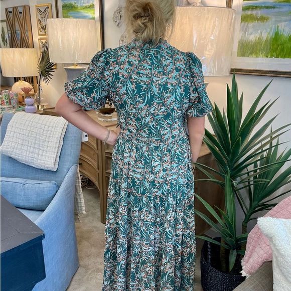Jade Melody Tam Wispy Leaves maxi dress size Small NWT - Picture 2 of 6